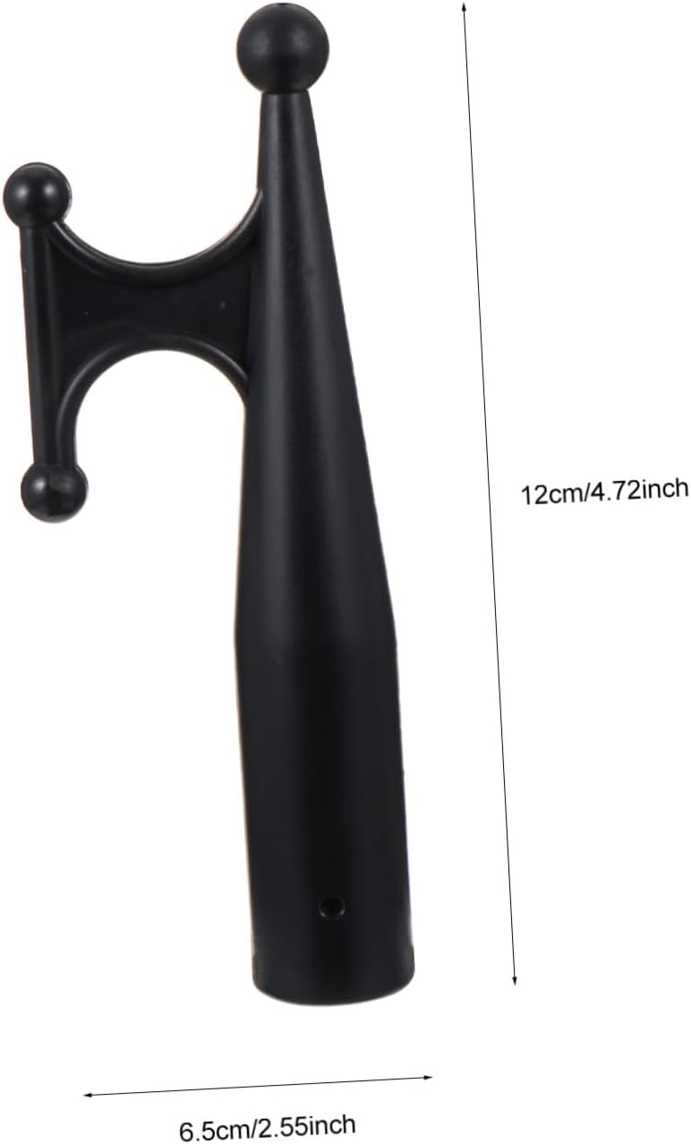 Vaguelly Replacement Nylon Boat Hook End Attachment for 28mm Pole, Sturdy Black Plastic Mooring Hook, Docking and Boating Accessory for Yacht, Kayak, Dinghy Use