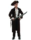 Kid's Pirate Captain Coat Costume Kit for Cosplay, Dress Up and Halloween - Pirate Captain