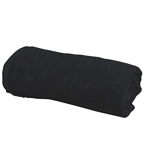 Image of ForPro Professional Collection Premium Bleach Tough Salon Towels, Black, 100% Cotton, Bleach-Proof Towels, Stain Resistant, 16 inch W x 27 inch L, 24-Count