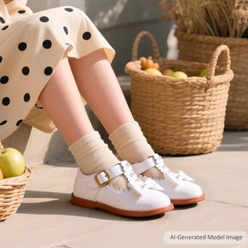 Image of Felix & Flora Toddler Little Girl Princess Dress Shoes-Mary Jane Flats for Girl Party School Shoes