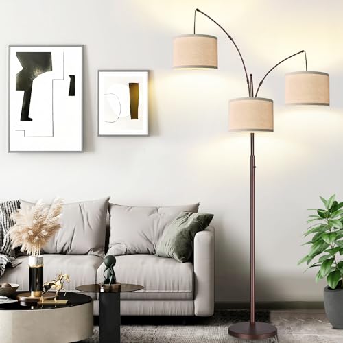 Dimmable Floor Lamp - 3 Lights Arc Floor Lamps for