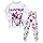 Ensemble 2 pièces Pyjama pour Garçons et Filles K-K pop D-Demon H-Hunters H-Huntrix T-Shirt et Pantalon vêtements de Nuit avec pour Enfants Pyjamas pour Filles Ensemble Halloween Carnaval Fête