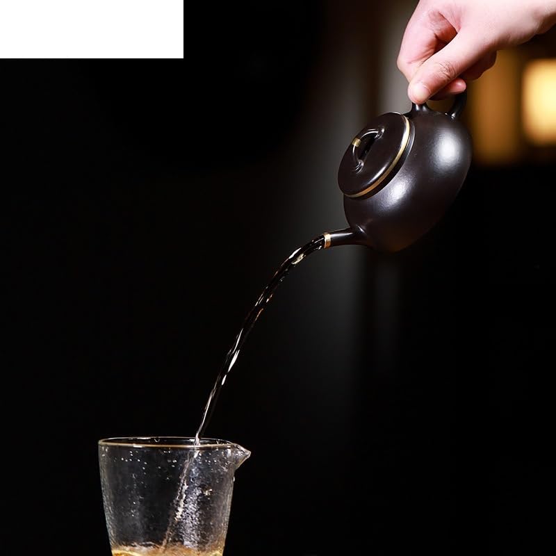 Dzbanek do herbaty 150 ml z fioletowej gliny, ręcznie robiony dzbanek Zisha Teaset, chiński czajniczek do herbaty liściastej, zaparzacz do herbaty