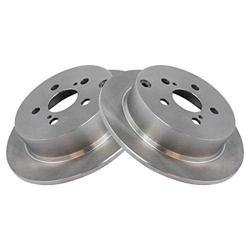 Image of TRQ Rear Brake Pad and Rotor Set Ceramic Solid Rotors