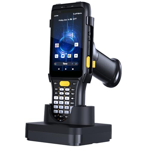 Tera Escáner de código de Barras Android PDA: Lector de código de Barras Android 11 con Soporte de Carga Pistola empuñadura Qualcomm CPU Zebra SE4710 Lector de código de Barras para WMS Modelo P161