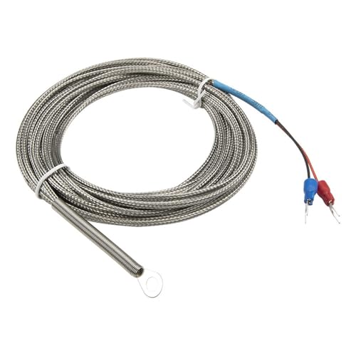 Termopar tipo K FTARR01 con sonda de temperatura de 6mm y cable metálico de 7 metros