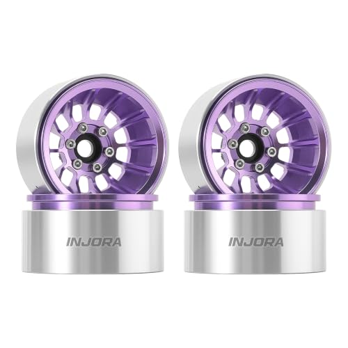 INJORA Turbine 1.9" Deep Dish Aluminum Beadlock Wheels for 1/10 RC Crawler
