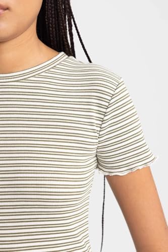 DeFacto Kadın tişörtü, Haki., XL - Görsel 5