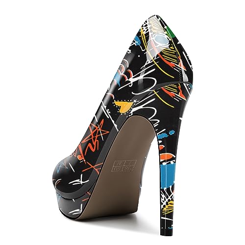 Image of Castamere Womens High Heels Platform Pumps Slip-on Stilettos 12CM Heel Office Dress Shoes