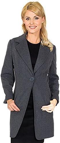 Alpine Swiss Stella Womens Wool Single Button 7/8 Length Overcoat