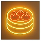 XENITE Néon Enseignes lumineuses Decor Enseigne Au Néon Dim Sum Alimentée Par USB Pour Magasin D'alimentation Chinois Ou Asiatique Wall Street Food Business Decor 43cm