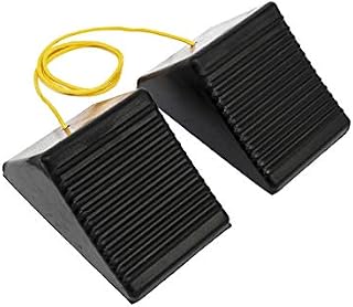 MaxxHaul 50012 Rubber Wheel Chock With Rope - 8" x 5" x 4"