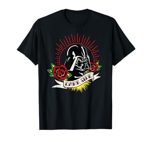 T-shirt Star Wars Darth Vader Dark Side en coton noir de qualité