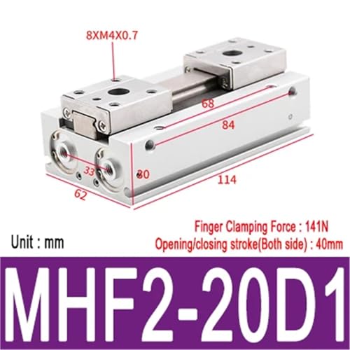 Vérin pneumatique MHF2 profil bas pour préhension de précision - 3