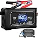Produktbild HTRC 20A Ladegerät Autobatterie, 12V/24V Batterieladegerät, Erhaltungsladegerät und Desulfator für Auto, Motorrad, Rasenmäher, Boot, Lithium, LIFEPO4 und Blei-Säure(AGM, Gel, MF, EFB, SLA, VRLA, Wet)