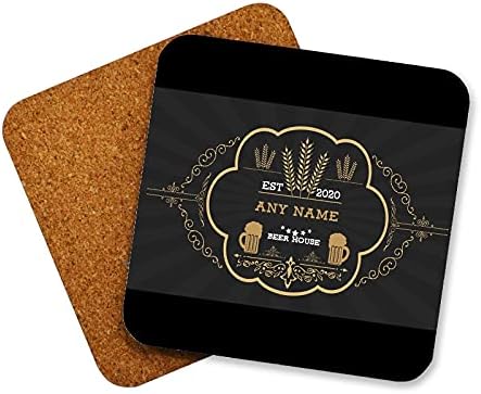 Personalised Bar Runner Mat, Matching Bottle Opener & 4 x Drinks Coasters Gift Set|Beer Gifts Home Bar Accessories for Pub Bars Man Cave Him Her|BRS-DI047|ADD ANY NAME/TEXT