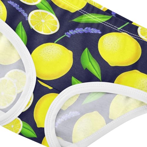 Joisal Toddlers Underwear Floral 2t Cotton Cute Panties Girl Aesthetic Briefs Underpants Yellow Lemons Green Leaves4