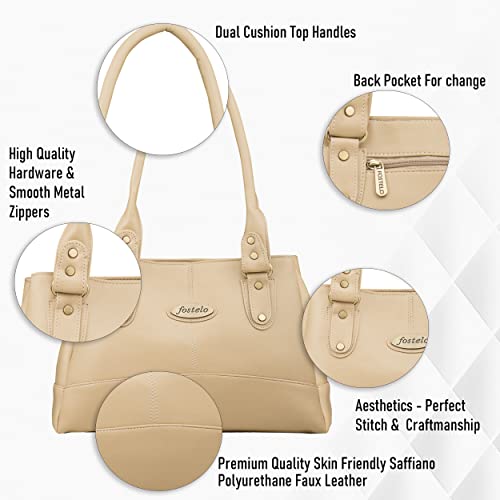 Image of Fostelo Women's Catlin Satchel Tote Handbag for Women | Ladies Purse | Stylish Shoulder Bag | Gift For Women