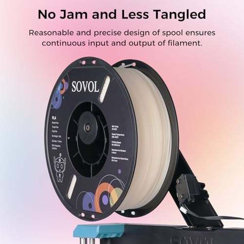 Image of Sovol 3D Printer Photosensitive Filament Single Color Light Change PLA 1kg (2.2 lbs) Spool 3D Printing Materials, Dimensional Accuracy + /- 0.03 mm, 1.75 mm, Light Change Purple