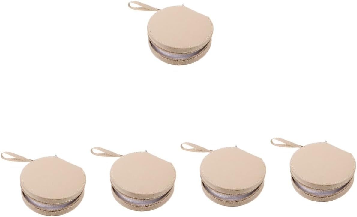 5pcs Sleek Car Cd Storage Case Lanyard Cd DVD Capacity Portable Organizer for Travel