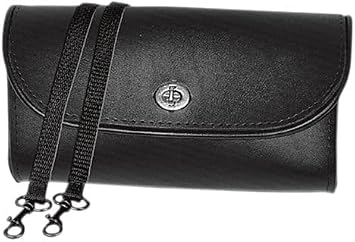 Dowco Willie & Max 58011-00 Synthetic Leather Removable Motorcycle Windshield Bag Black, Universal Fit, 11.5 Liter Capacity,Large
