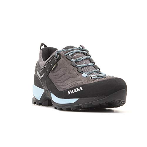 Salewa Womens Ws Mountain Trainer Gore-Tex High Rise Hiking Shoes, Grey (Charcoal/Blue Fog), 7.5 Us #TOP2