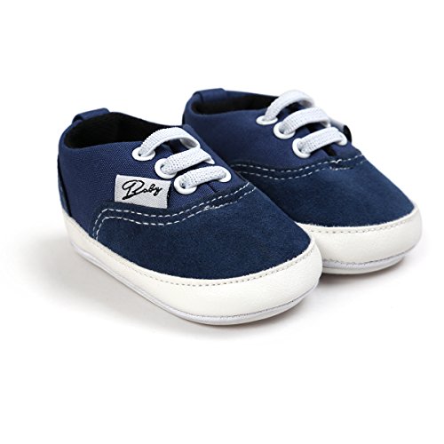 Rvrovic 0513N-12CM-DARK BLUE Baby Boys Girls Shoes Canvas Toddler Sneakers Anti-Slip Infant First Walkers 12Color thumb #2