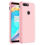 Eouine for OnePlus 5T Case, Phone Case Silicone Pink with Pattern Ultra Slim Shockproof Soft Rubber...