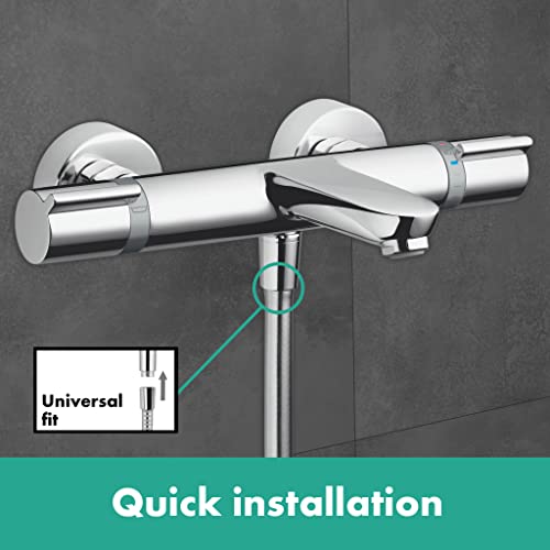 Robinet de baignoire apparent hansgrohe Versostat 15348000 à double sortie - 5