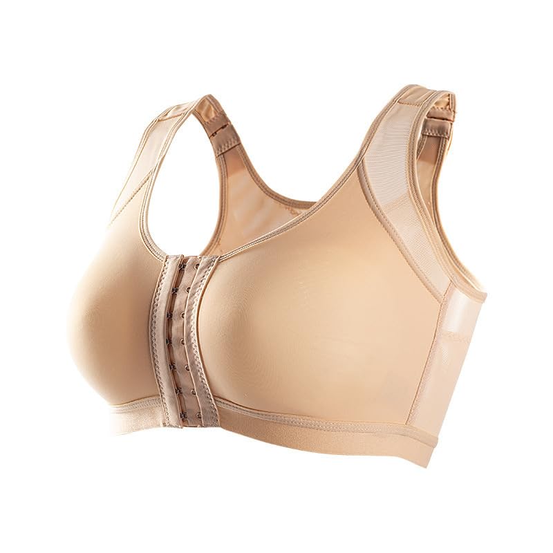 Kamizelka sportowa zapinana z przodu, regulowany biustonosz bez fiszbin, oddychająca i wygodna bielizna do uprawiania jogi(Skin_XX-Large)