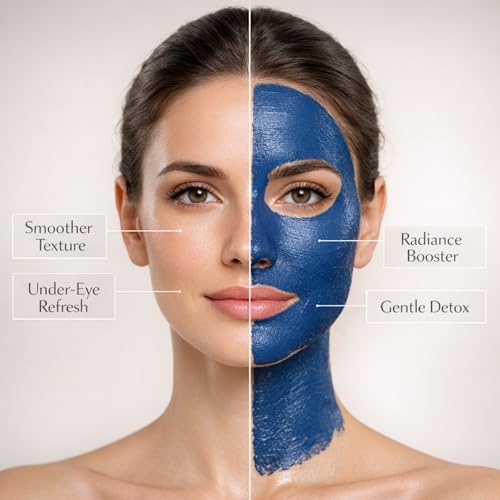 Image of Moroccan Nila Powder 50g - 100% Pure Blue Nila Powder for Skin Brightening & Tan Removal - Natural Face & Body Mask for Glowing Skin - Traditional Moroccan Beauty Powder