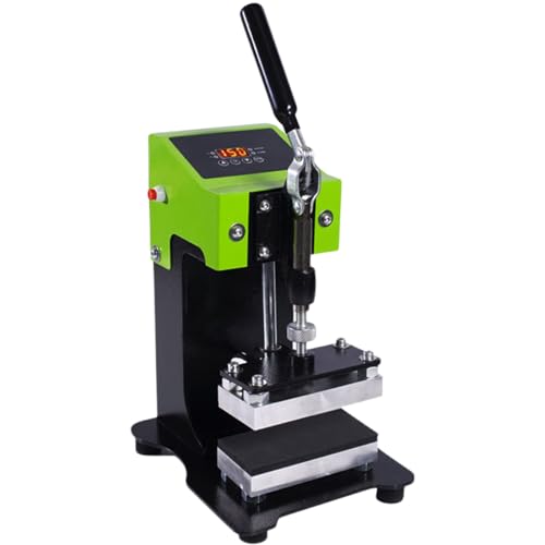 ZhlCrioxenic Colofonia Prensa De Calor PortáTil, 500w MáQuina Prensa Calor Resina, Elemento De CalefaccióN Doble De Alta PresióN,Ideal para ExtraccióN De Resina En Hogar Green