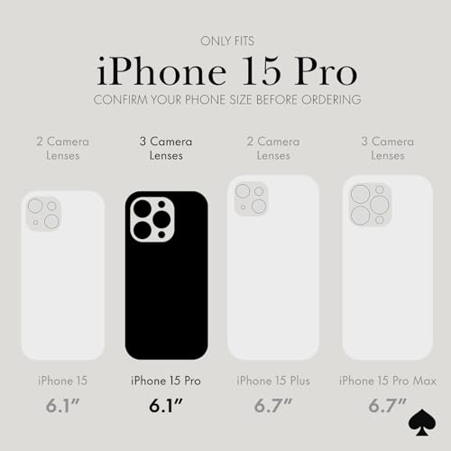 Coque iPhone 15 Pro Kate Spade transparente fleurs MagSafe