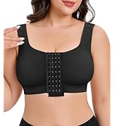 CYDREAM Wireless Front Closure Bra for Women Compression Back Smoothing Post Surgery Bra Adjustab...