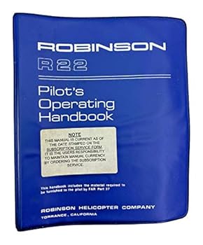 Ring-bound Robinson R22 Pilot's Operating Handbook and FAA Approved Rotorcraft Flight Manual, RTR 061 Book