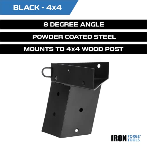 Image of Deer Stand Brackets, 4x4 Powder Coated Steel Elevator Brackets for Outdoor Hunting Platform, Elevated Deer Blinds, Tower Stands, Box Blinds & Treehouse, 4 Pack Includes Mounting Accessories