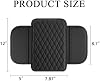 Funda para consola central de auto mejorada, con cojín de apoyabrazos de cuero y 2 bolsillos de almacenamiento, protector de caja de asiento de microfibra suave e impermeable, accesorios de interior para la mayoría de vehículos 4