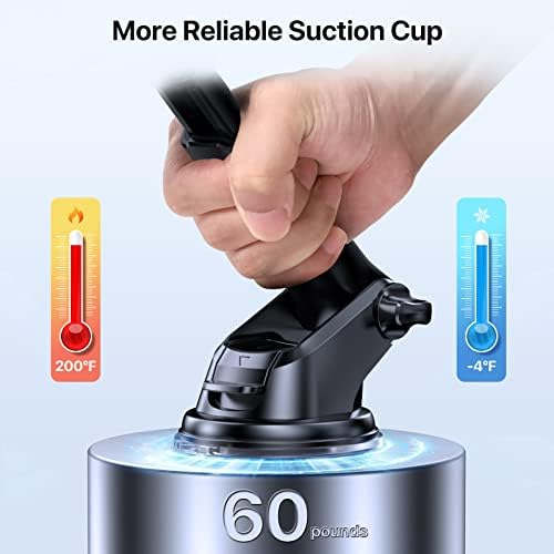 LOTUNY Universal Phone Mount for Car, Reliable Suction Hands-Free Car Phone Holder Mount, Automobile Cell Phone Holder Car for Dashboard Windshield Vent Fit for All Smartphones