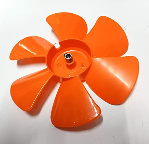 Image of Plastic 6 Leaves Fan Blade 9 Inch (Orange)