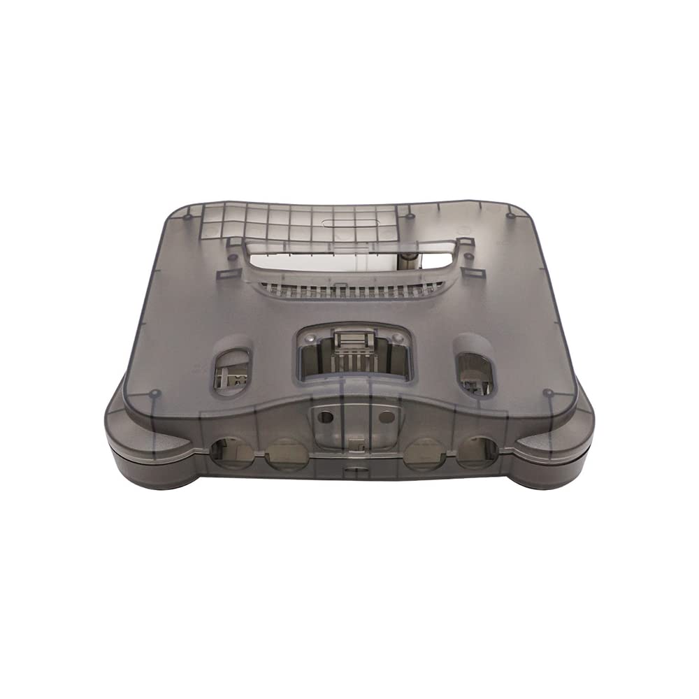 NORMICHIC N64 Protective Shell Case Replacement for Nintendo 64 Game Console, Translucent Housing Cover Game Accessories (TRANSPARENT BLACK)