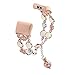 IMYMAX for Fitbit Charge 2 Bands Strap for Women Adjustable Wristband Handmade Night Luminous Pearl with Storage Pendant for Fitbit Charge 2 Smart Watch/Girls (rose pink)