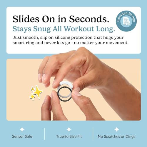 Protector de anillo de silicona compatible con Oura RingConn Ultrahuman ajuste delgado 4