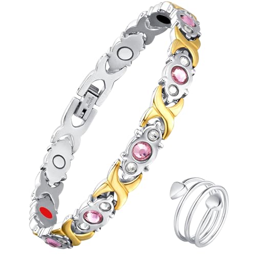 Bracelet magnétique Jecanori en acier titane pour retrouver le bien-être au quotidien
