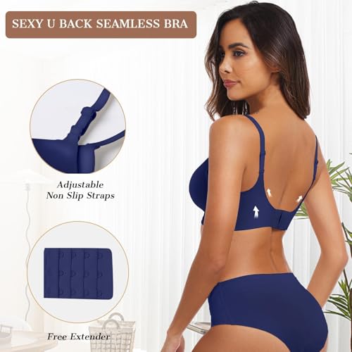 Image of OEAK Womens Wireless Jelly Bras Comfortable Push Up Bra No Underwire Gel Bra Full Support Lift Everyday Seamless Tshirt Bras