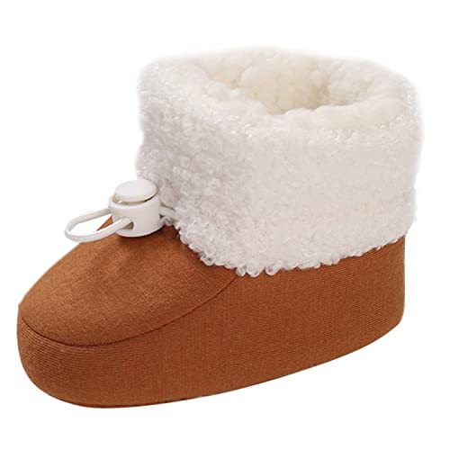 Boys Girls Snow Boots Winter Wool Lined Shoes Comfortable Slip On Walking Adjustable Boots Outdoor Hiking Shoes