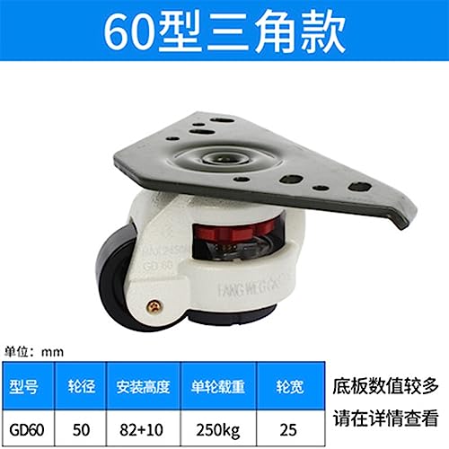 Roulette de réglage GD-60F support plat pour machine et équipement lourd