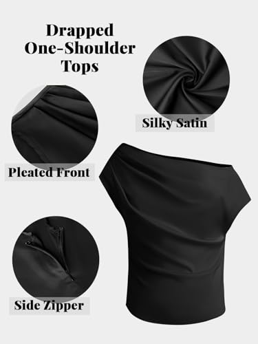 CUPSHE Womens Off Shoulder Blouses Shirts Short Sleeve Asymmetrical Going Out Blouses Tops Shirts2