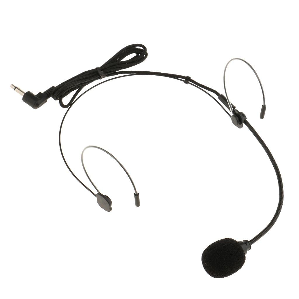 Generic Double Ear Hook Wired Headset Headworn Microphone Black 3.5mm Right Angle|Musical Instruments & Gear | Pro Audio Equipment | Microphones & Wireless Systems-image-38