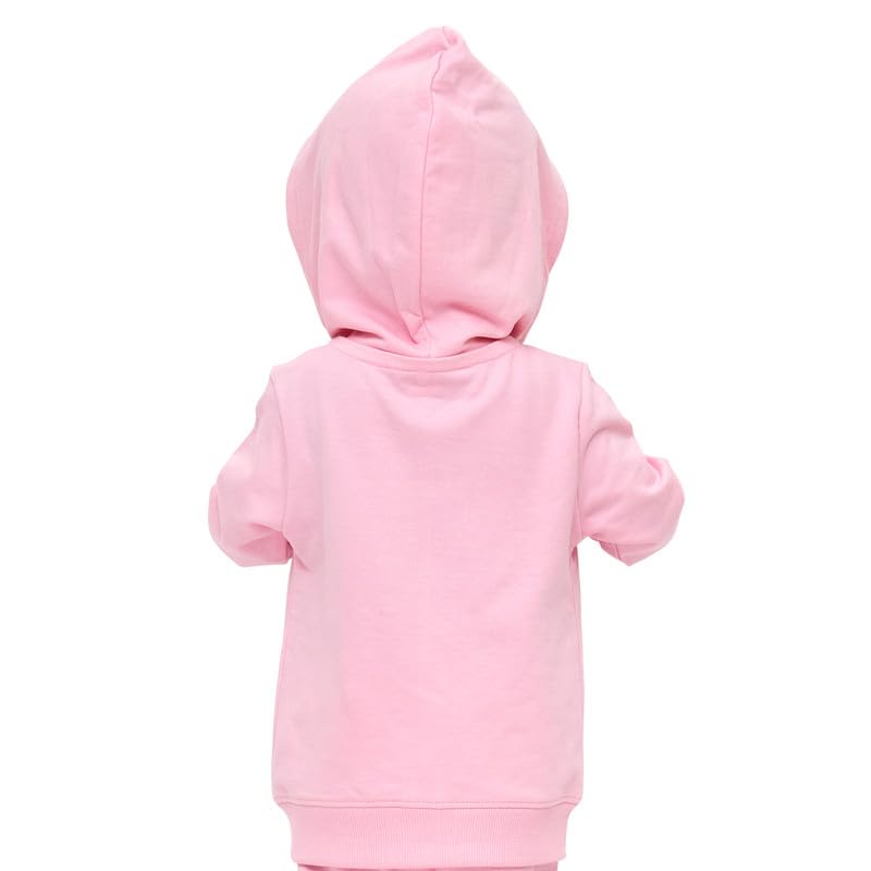 ARIEL Kids Cotton Fleece Full Sleeve Hoodie Sweatshirt for Boys and Girls (BABYPRINCESSHOOD-34YRS) Pink - Image 4 thumbnail