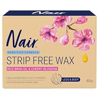 Nair Sensitive Strip Free Hair Removal Wax for Legs and Body, 400g Care